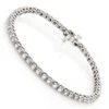 14K White Gold Round Diamond Tennis Bracelet For Women 1 3/4ct G/VS