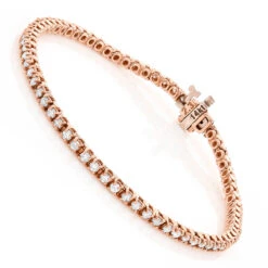 14K Yellow Gold Round Diamond Tennis Bracelet 2.2ct 8 14K Yellow Gold Round Diamond Tennis Bracelet 2.2ct -Luxurman 14k round diamond tennis bracelet 220ct p 22424 ro