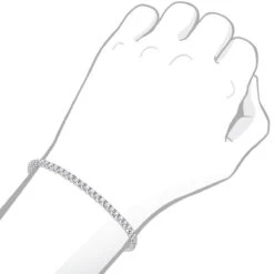 14K White Gold Round Diamond Tennis Bracelet For Women 3.55ct With 4 Prong Setting -Luxurman 14k round diamond tennis bracelet 355ct p 22423 bodwh