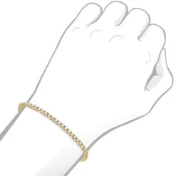 14K White Gold Round Diamond Tennis Bracelet For Women 3.55ct With 4 Prong Setting -Luxurman 14k round diamond tennis bracelet 355ct p 22423 bodye