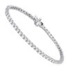 14K White Gold Round Diamond Tennis Bracelet For Women 3.55ct With 4 Prong Setting