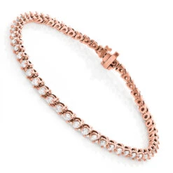 Round G VS Diamond Tennis Bracelet 4.4ct 14K White Gold -Luxurman 14k round diamond tennis bracelet 440ct p 22480 ro