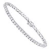 14K White Gold Round Diamond Tennis Bracelet For Women 5 Carats