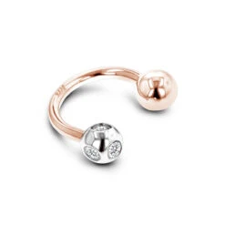 Designer Solid 14K Yellow Gold Circular Barbells Belly Button Piercing With Real Diamonds 0.15ct 6 Designer Solid 14K Yellow Gold Circular Barbells Belly Button Piercing With Real Diamonds 0.15ct -Luxurman 14k solid gold real diamond body jewelry piece 011ct p 5875 ro