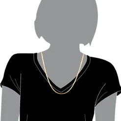 Solid 14K Yellow Gold Herringbone Chain For Women Imperial 3mm -Luxurman 14k solid yellow gold herringbone chain necklace 3mm bod