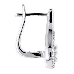 14K White Gold Swirl Diamond Earrings For Women 0.75ct 8 14K White Gold Swirl Diamond Earrings For Women 0.75ct -Luxurman 14k swirl diamond earrings 075ct p 22553back