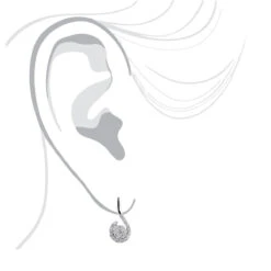 14K White Gold Swirl Diamond Earrings For Women 0.75ct 9 14K White Gold Swirl Diamond Earrings For Women 0.75ct -Luxurman 14k swirl diamond earrings 075ct p 22553bod