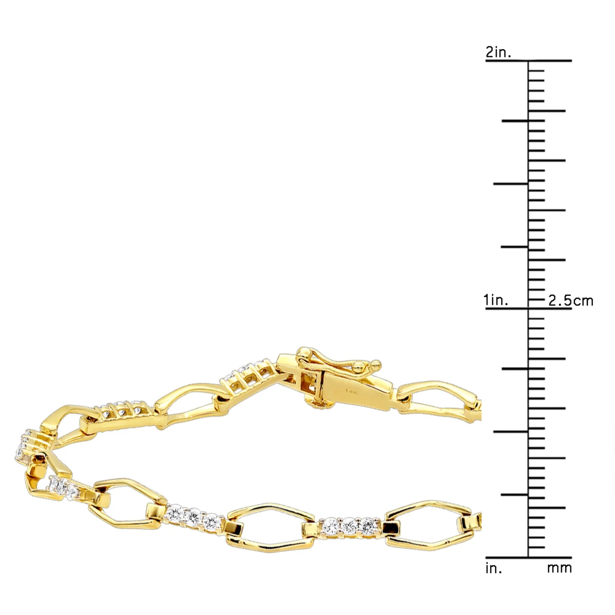 14K White Gold Round Diamond Bracelet For Women 1 Carat 6 14K White Gold Round Diamond Bracelet For Women 1 Carat - Image 6