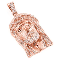 14K White Gold Round Diamond Jesus Head Pendant For Men 1.8ct 7 14K White Gold Round Diamond Jesus Head Pendant For Men 1.8ct -Luxurman 14k white gold round diamond jesus head pendant 180ct p 6158 ro