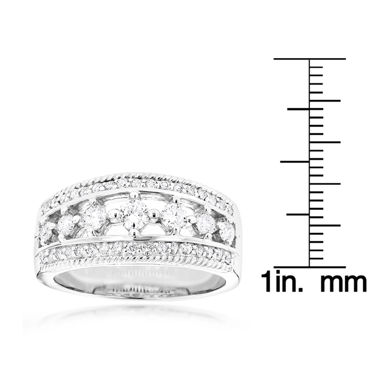 14K White Gold Women's Diamond Wedding Ring 1.54ct 6 14K White Gold Women's Diamond Wedding Ring 1.54ct - Image 6