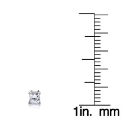 14K Yellow Gold Princess Diamond Stud Earrings 0.25ct 11 14K Yellow Gold Princess Diamond Stud Earrings 0.25ct -Luxurman 14k yellow gold princess diamond stud earrings 025ct p 5648 ruler