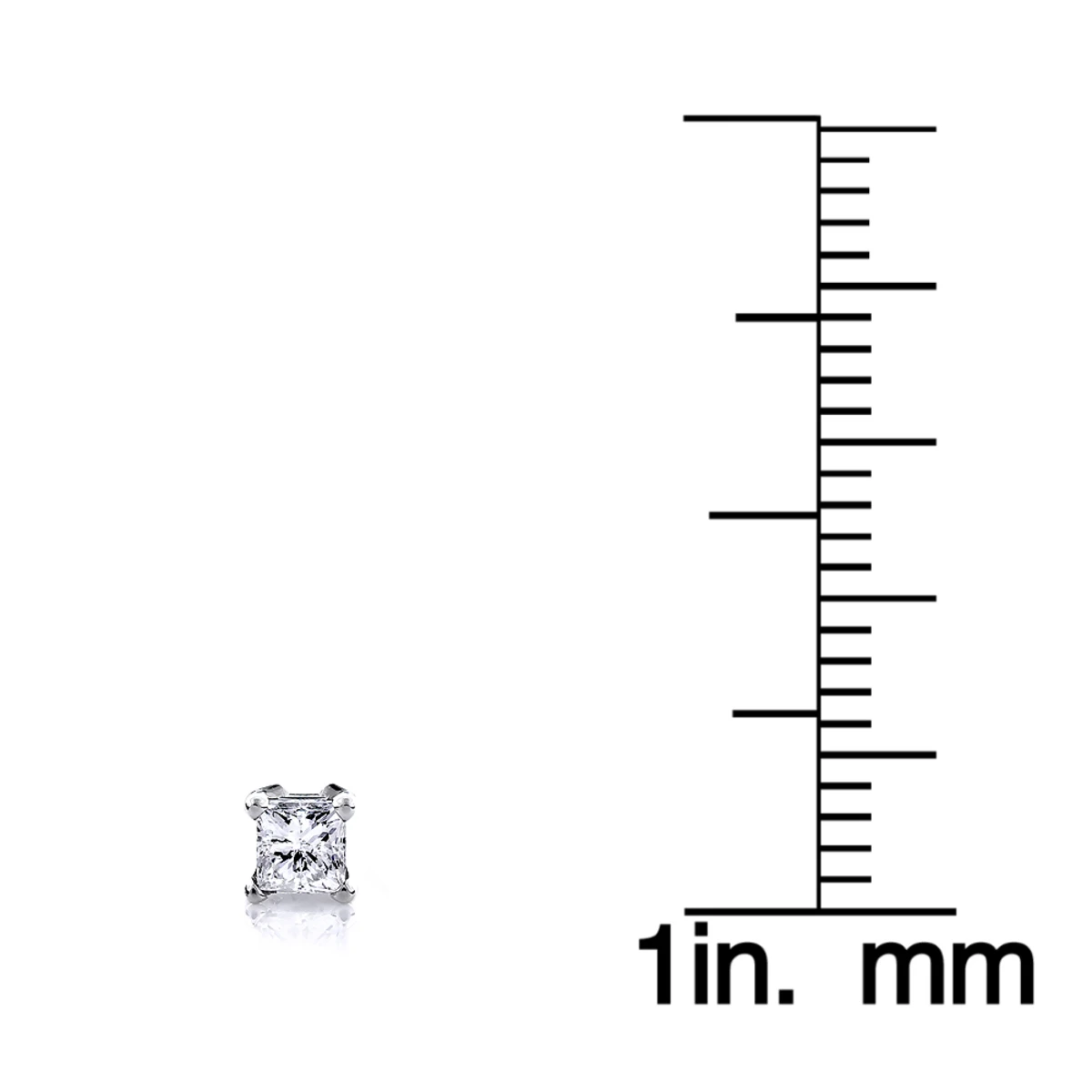 14K Yellow Gold Princess Diamond Stud Earrings 0.25ct 6 14K Yellow Gold Princess Diamond Stud Earrings 0.25ct - Image 6