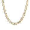 15 Carats Real Diamond Cuban Link Chain Choker Necklace 14K Yellow Gold 12mm Wide