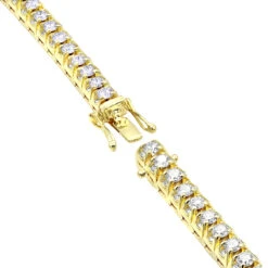 11 Carat Diamond Tennis Bracelet For Men & Women 14K Yellow Gold By Luxurman -Luxurman 155 carat diamond tennis bracelet for men women 14k gold by luxurman backye