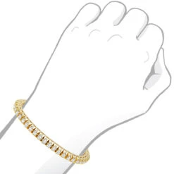 11 Carat Diamond Tennis Bracelet For Men & Women 14K Yellow Gold By Luxurman -Luxurman 155 carat diamond tennis bracelet for men women 14k gold by luxurman bodye