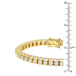 11 Carat Diamond Tennis Bracelet For Men & Women 14K Yellow Gold By Luxurman -Luxurman 155 carat diamond tennis bracelet for men women 14k gold by luxurman rulerye