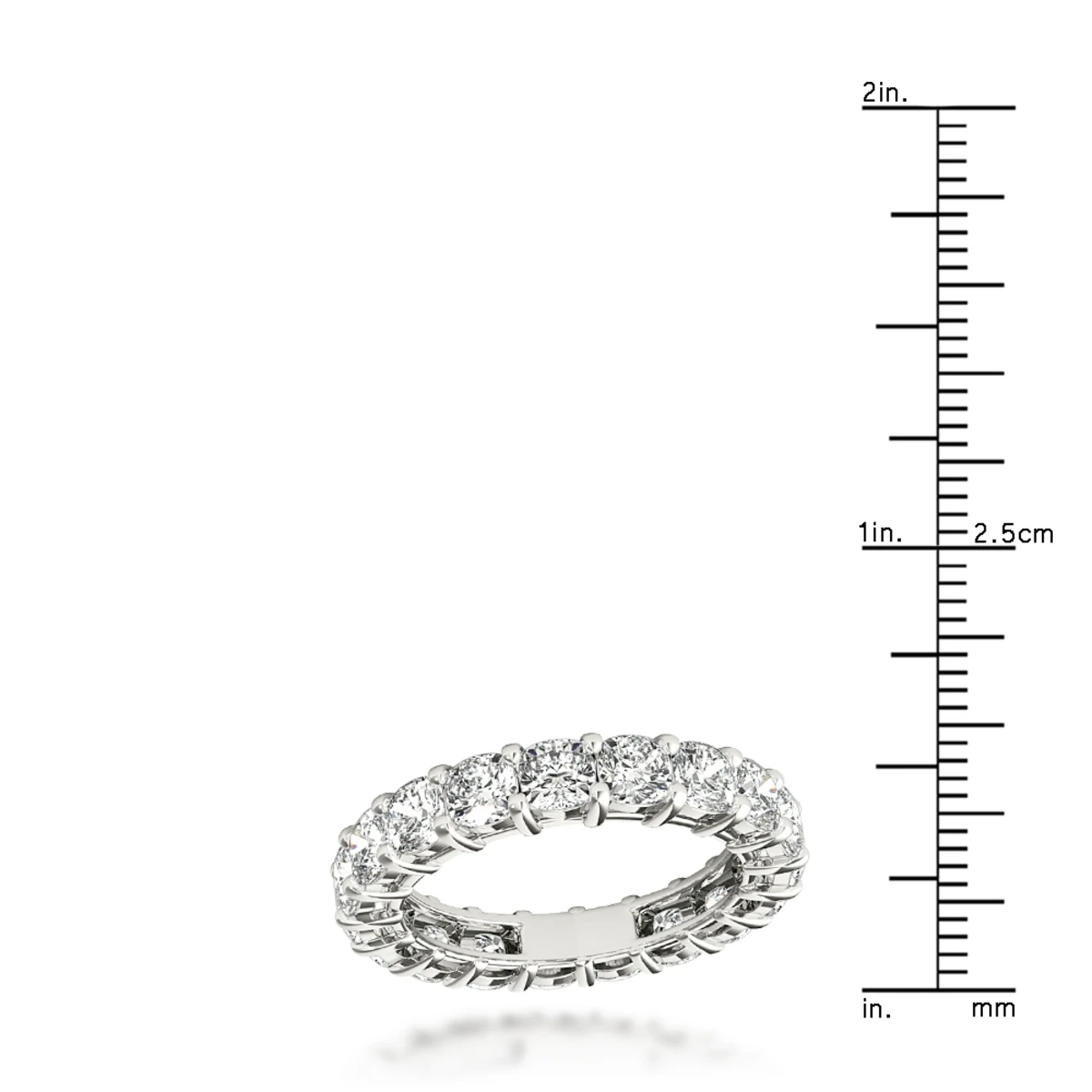 18K Rose Gold Cushion Cut Diamond Eternity Band 4.5ct By Luxurman 7 18K Rose Gold Cushion Cut Diamond Eternity Band 4.5ct By Luxurman - Image 7