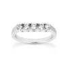 Thin 18K White Gold Diamond Engagement Band 0.50ct