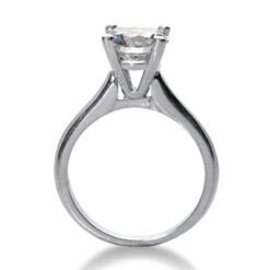 18K White Gold Diamond Engagement Ring 0.75ct 2.2mm -Luxurman 18k gold diamond engagement ring 075ct p 34412 additional white