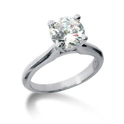 18K White Gold Diamond Engagement Ring 0.75ct 2.2mm