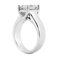 18K White Gold Diamond Engagement Ring 0.75ct 3.8mm 9 18K White Gold Diamond Engagement Ring 0.75ct 3.8mm -Luxurman 18k gold diamond engagement ring 075ct p 34440 back white 20220426