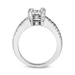 18K White Gold Diamond Engagement Ring 1.14ct 4.4mm 17 18K White Gold Diamond Engagement Ring 1.14ct 4.4mm -Luxurman 18k gold diamond engagement ring 114ct p 34898 additional white