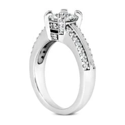 18K White Gold Diamond Engagement Ring 1.14ct 4.4mm 12 18K White Gold Diamond Engagement Ring 1.14ct 4.4mm -Luxurman 18k gold diamond engagement ring 114ct p 34898 back white 20220426