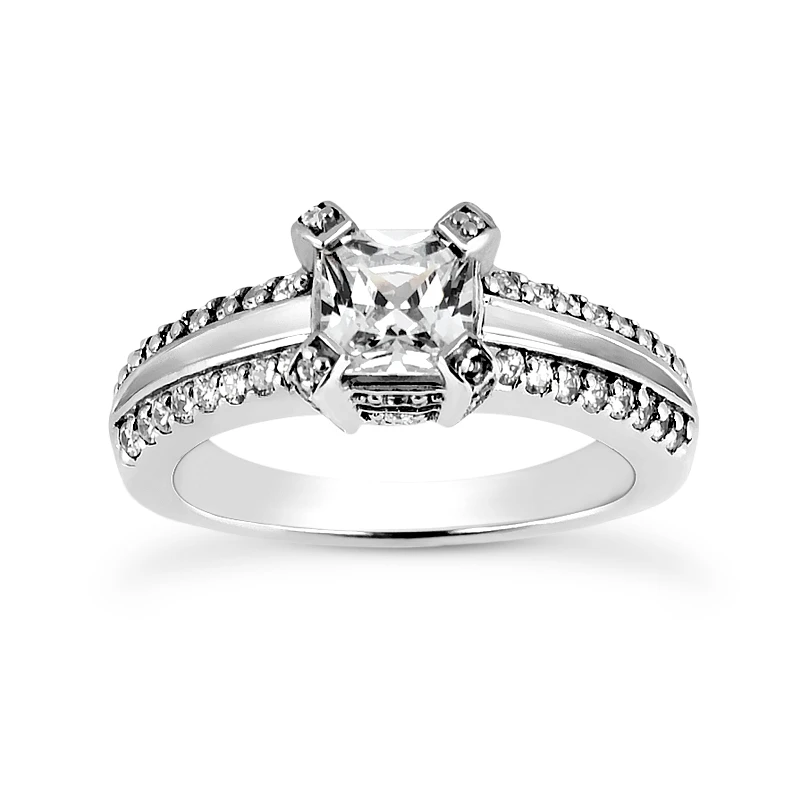 18K White Gold Diamond Engagement Ring 1.14ct 4.4mm 1 18K White Gold Diamond Engagement Ring 1.14ct 4.4mm