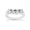 Thin 18K White Gold Diamond Engagement Ring Band 0.48ct