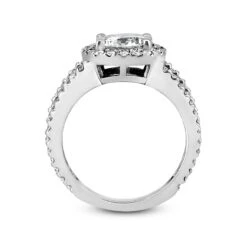 Halo 18K White Gold Diamond Engagement Ring Setting 0.72ct 17 Halo 18K White Gold Diamond Engagement Ring Setting 0.72ct -Luxurman 18k gold diamond engagement ring setting 072ct p 34719 additional white