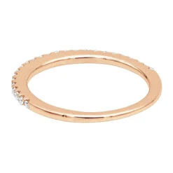 Ultra Thin 18K White Gold Diamond Engagement Wedding Ring 0.15ct -Luxurman 18k gold diamond engagement wedding ring 015ct p 30314 backro