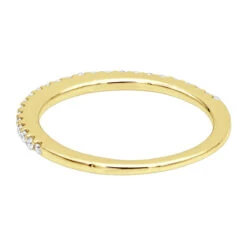 Ultra Thin 18K White Gold Diamond Engagement Wedding Ring 0.15ct -Luxurman 18k gold diamond engagement wedding ring 015ct p 30314 backye