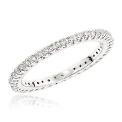 18K White Gold Diamond Eternity Band 0.37ct
