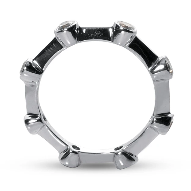 18K White Gold Diamond Eternity Band 0.80ct 4.2mm 2 18K White Gold Diamond Eternity Band 0.80ct 4.2mm - Image 2