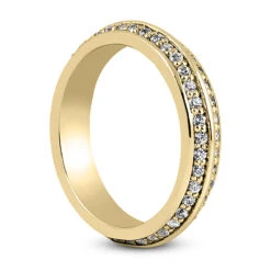 18K White Gold Diamond Eternity Band 0.80ct 4.3mm -Luxurman 18k gold diamond eternity band 080ct p 30502 back yellow 20220420 20220426