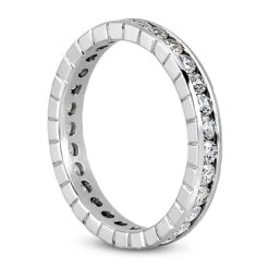 Thin 18K White Gold Diamond Eternity Band 0.84ct -Luxurman 18k gold diamond eternity band 084ct p 30452 back white 20220426