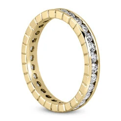 Thin 18K White Gold Diamond Eternity Band 0.84ct -Luxurman 18k gold diamond eternity band 084ct p 30452 back yellow 20220426