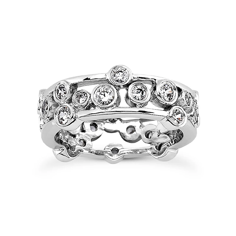 18K White Gold Diamond Eternity Band 0.91ct 1 18K White Gold Diamond Eternity Band 0.91ct
