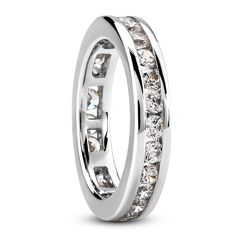 18K White Gold Diamond Eternity Band 1.20ct 4.2mm 4 18K White Gold Diamond Eternity Band 1.20ct 4.2mm - Image 4