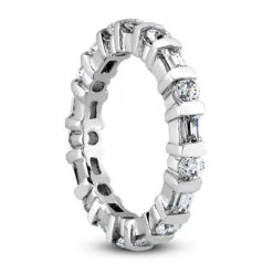 18K White Gold Diamond Eternity Band 1.26ct -Luxurman 18k gold diamond eternity band 126ct p 30432 back white 20220420 20220426