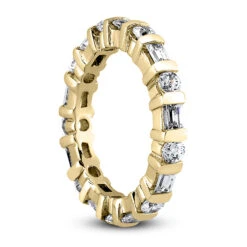 18K White Gold Diamond Eternity Band 1.26ct -Luxurman 18k gold diamond eternity band 126ct p 30432 back yellow 20220426