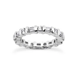 18K White Gold Diamond Eternity Band 1.26ct