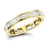 Eternity Band 18K Yellow Gold 1.56ct Round And Baguette Diamonds