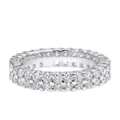 18K White Gold Diamond Eternity Band 1.74ct -Luxurman 18k gold diamond eternity band 174ct p 30484 backwh