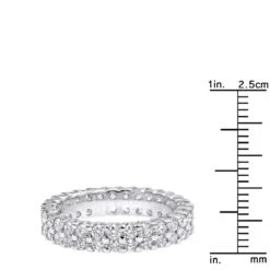18K White Gold Diamond Eternity Band 1.74ct -Luxurman 18k gold diamond eternity band 174ct p 30484 rulerwh