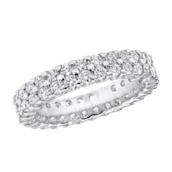 18K White Gold Diamond Eternity Band 1.74ct