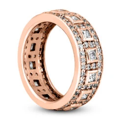 18K White Gold Diamond Eternity Band 1.82ct -Luxurman 18k gold diamond eternity band 182ct p 30398 back rose 20220426