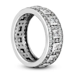 18K White Gold Diamond Eternity Band 1.82ct -Luxurman 18k gold diamond eternity band 182ct p 30398 back white 20220420 20220426