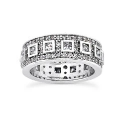 18K White Gold Diamond Eternity Band 1.82ct