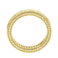 18K Yellow Gold Round And Princess Cut Diamond Eternity Band 1.93ct -Luxurman 18k gold diamond eternity band 193ct p 30372 backye